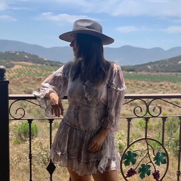 *BLACK FRIDAY SALE* Snakeskin Print Lace Up Back Dress - Picture 3 of 6